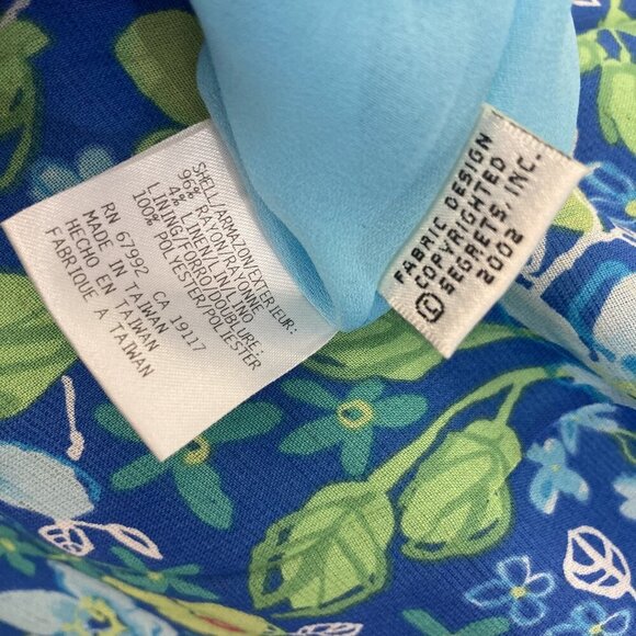 Vintage Y2K Sigrid Olsen Sport Floral Midi Sheath Dress Size 6 Sleeveless 2002 - Picture 7 of 16